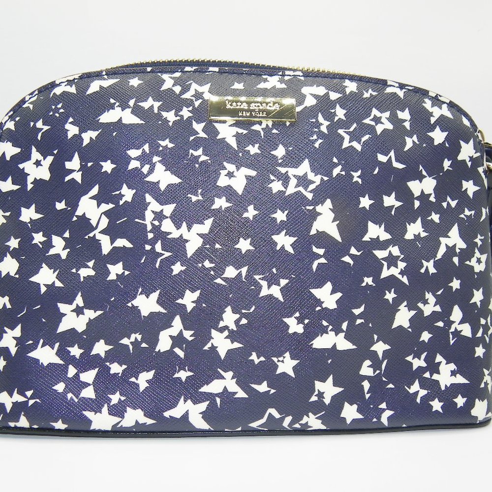 KATE SPADE NAVY AND WHITE SMALL POUCH NWOTS